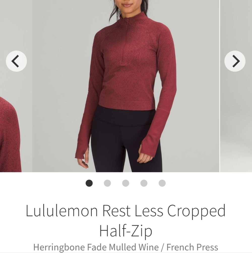 Rest Less Cropped Half Zip